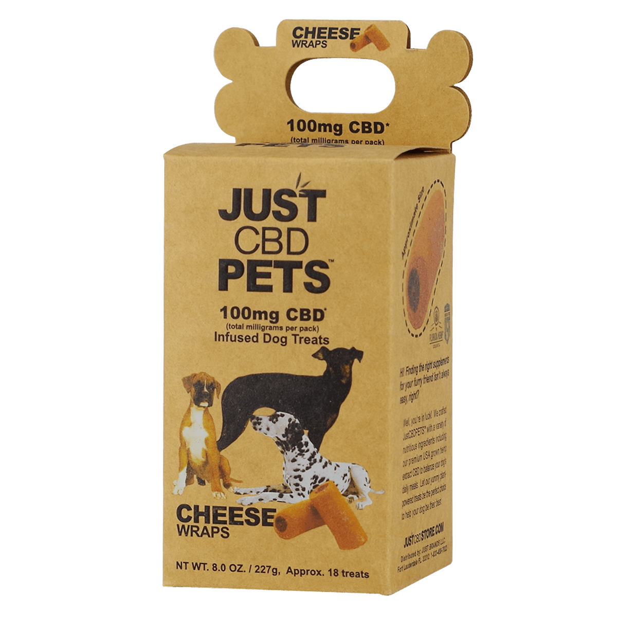 CBD Cheese Wrap Infused Pets Dog Treats 100mg - Supply Natural