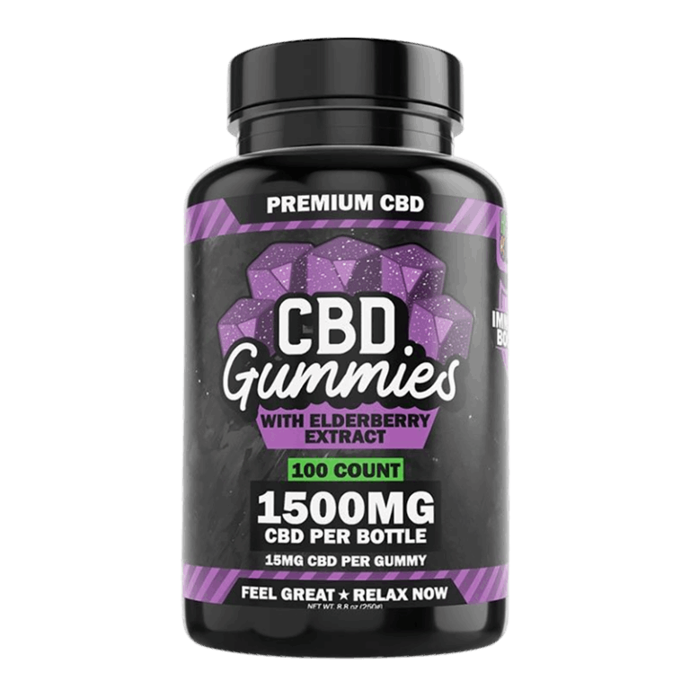 Elderberry CBD Gummies 1500mg 100ct - Supply Natural