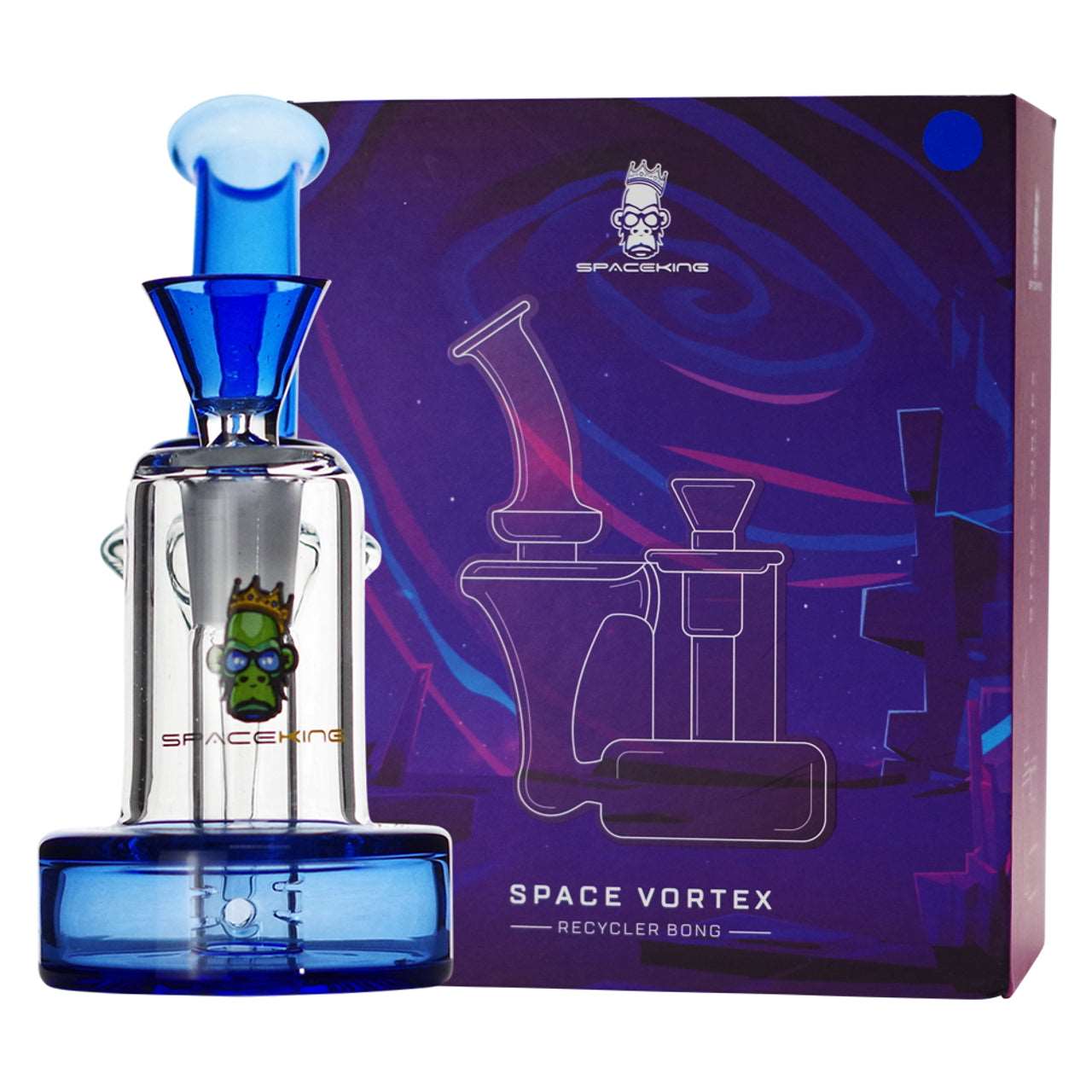 Space King Glass Bong Water Pipe Front