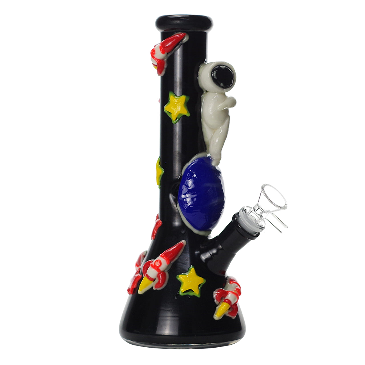 Space Theme Glass Water Pipe Bong