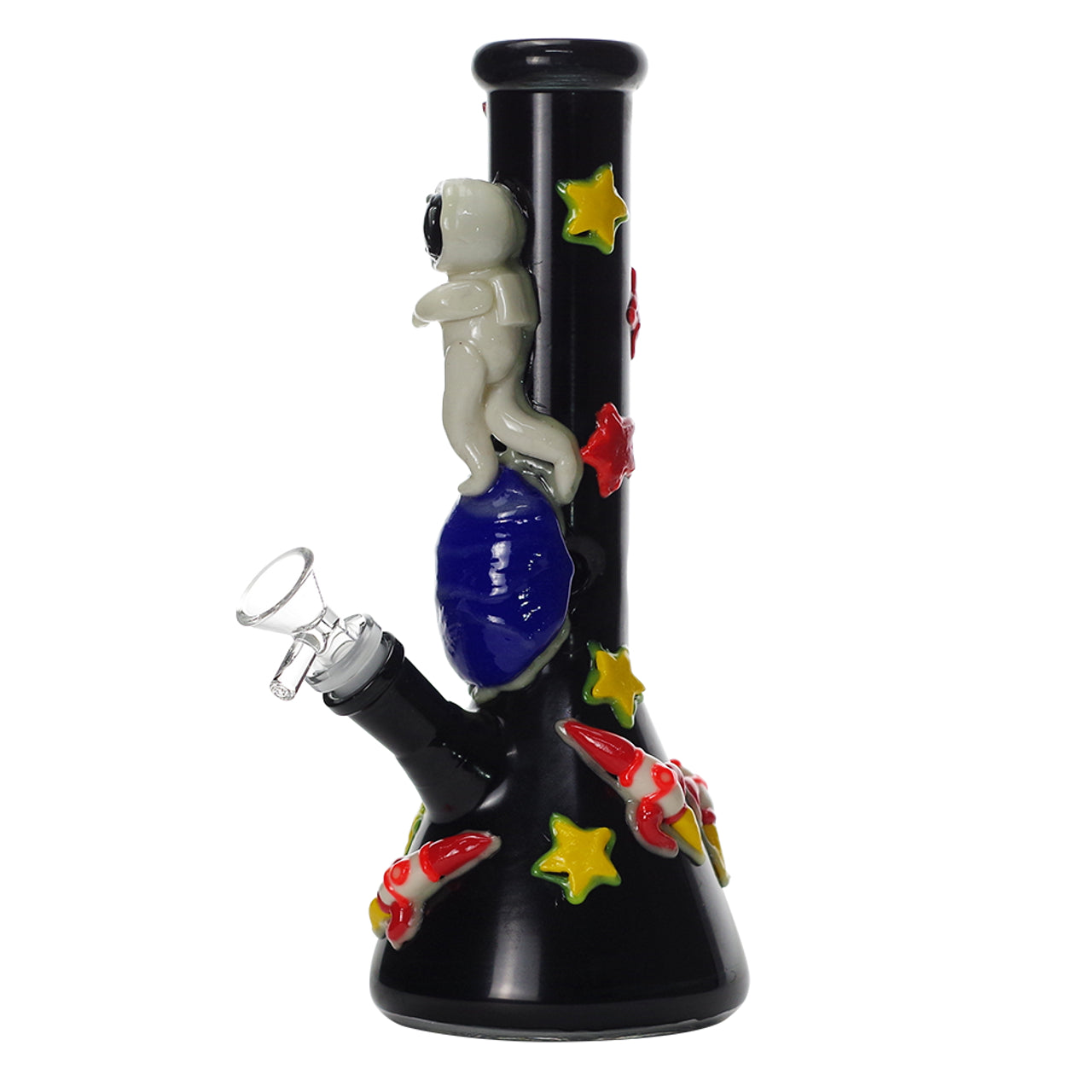 Space Theme Glass Water Pipe Bong