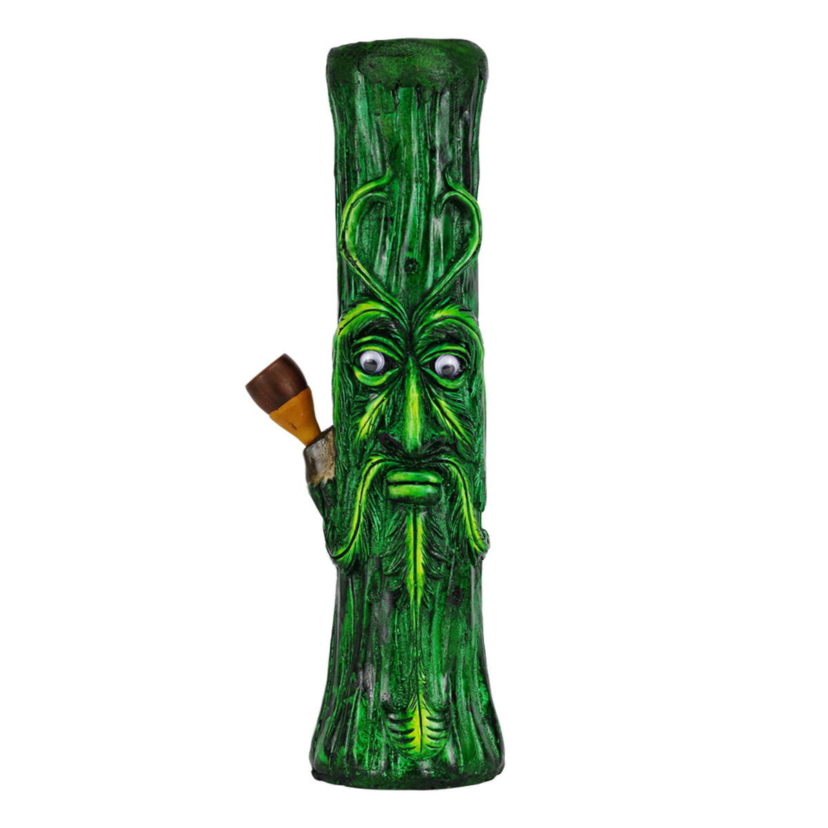 Wooden Tree Face Water Pipe Bong