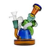 6" Glass Water Pipe Colorful Recycler Design Bong - Supply Natural