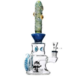 12" Biigo Glass Water Pipe Back Horns Design - Supply Natural