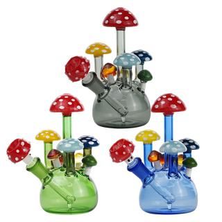 5.9" Glass Water Pipe Mushroom Design Bong - Supply Natural