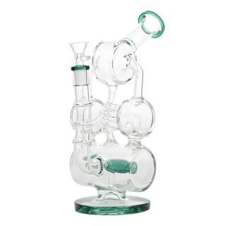 10" Glass Water Pipe With Inline Perc Recycler Style Bong - Supply Natural