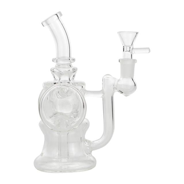 6" Glass Water Pipe Micro Recycler Style Bong - Supply Natural