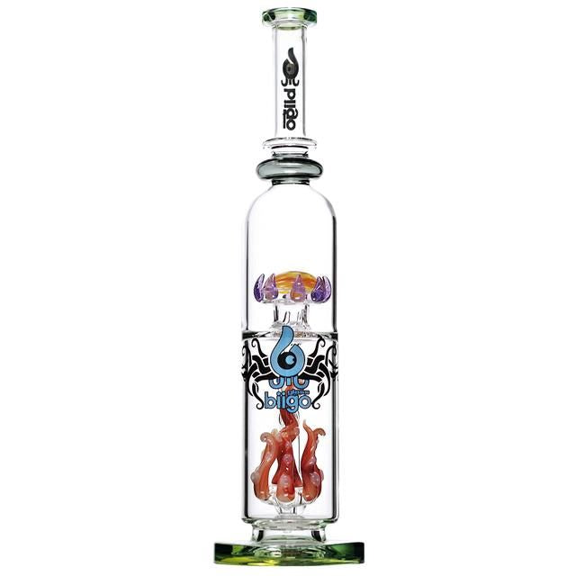 15" Biigo Glass Water Pipe Dual Perc Eye & Tentacle Design - Supply Natural