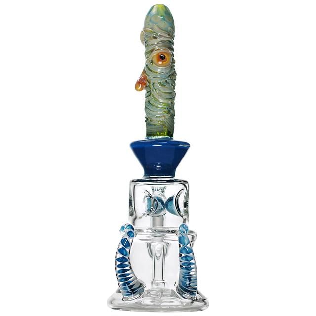 12" Biigo Glass Water Pipe Back Horns Design - Supply Natural