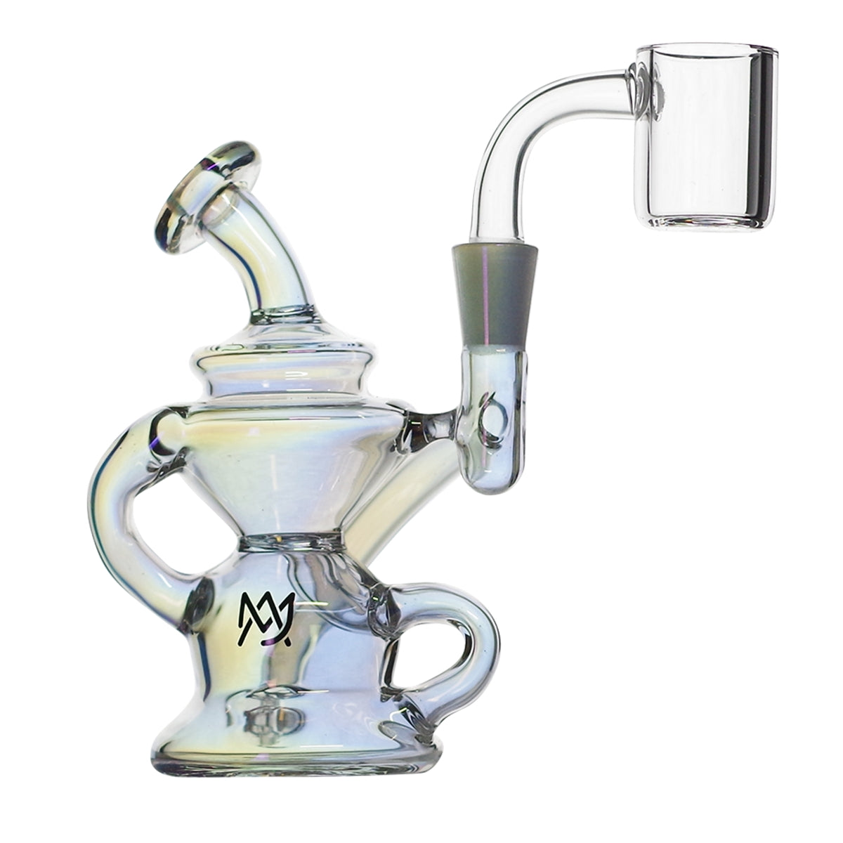 9" Glass Water Pipe With Leaf Perc & Glass Bowl Bong - Supply Natural