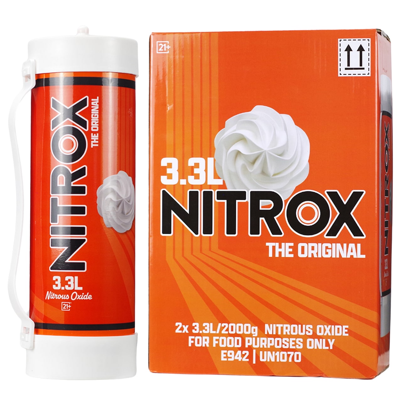 Nitrox Whip Cream Charger 3.3L Nitrous Oxide