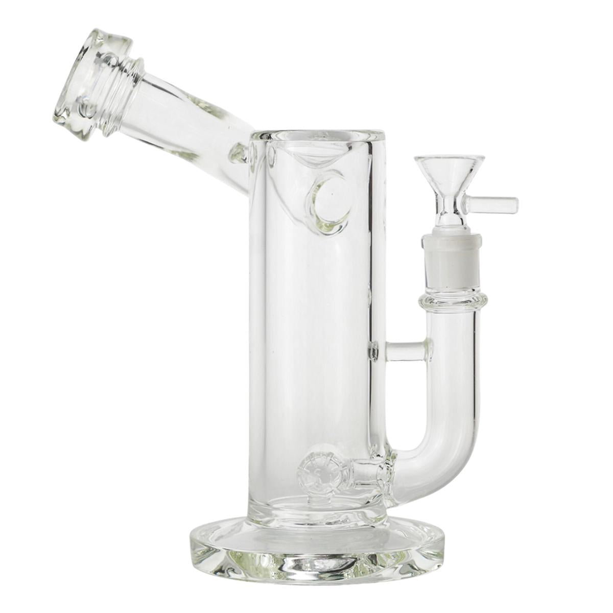 6.7" Clear Glass Water Pipe With Perc and 14mm Bowl Bong - Supply Natural