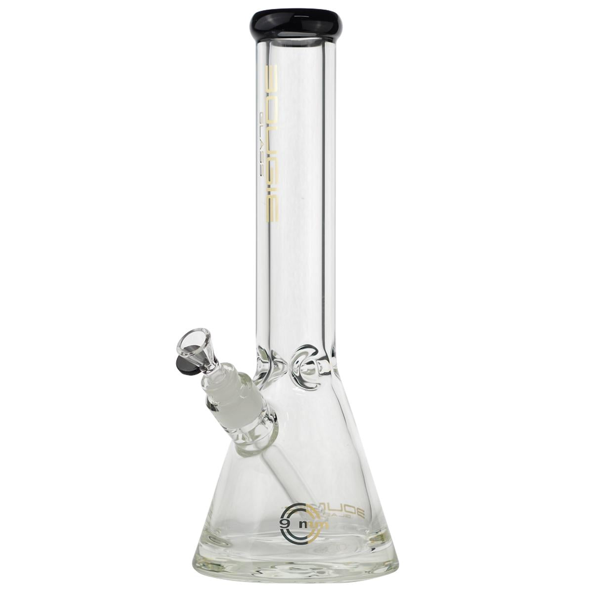 Bougie Glass 14" 9mm Thick Water Pipe Beaker Style With Ice Pinch Bong - Supply Natural