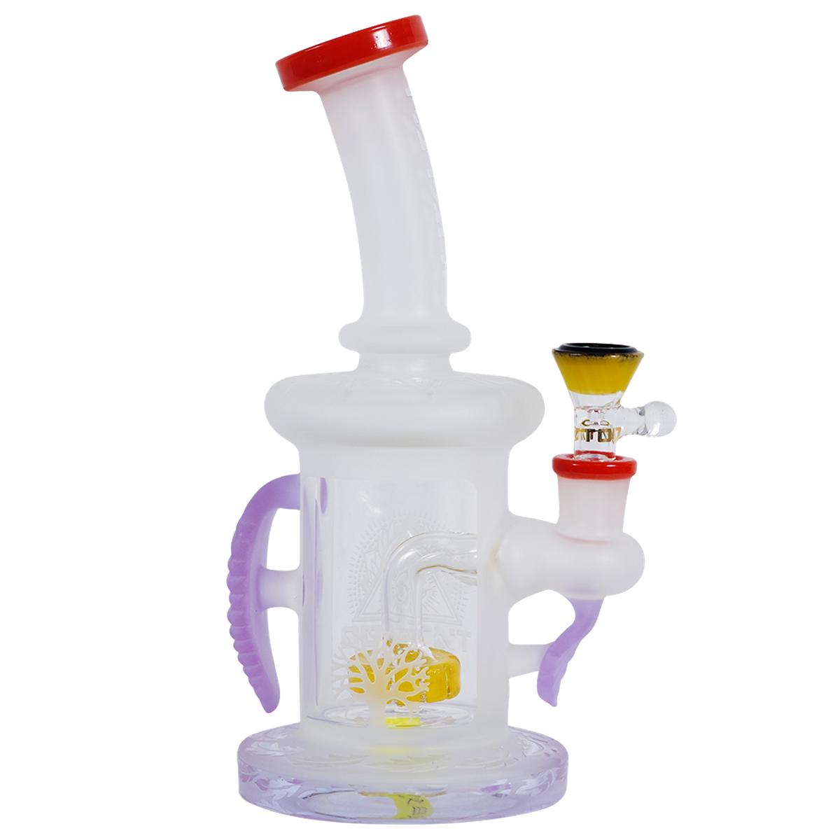 Tataoo Frosted Glass Water Pipe Leaf  Bong - Supply Natural