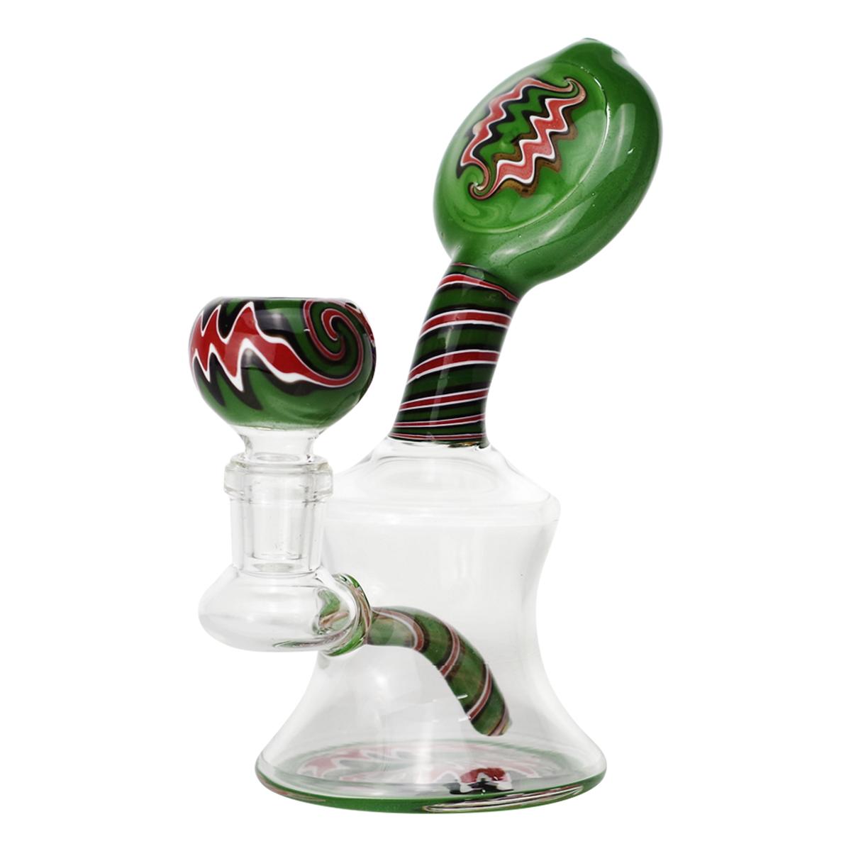 6" Glass Water Pipe Swirl Pattern Design  Bong - Supply Natural