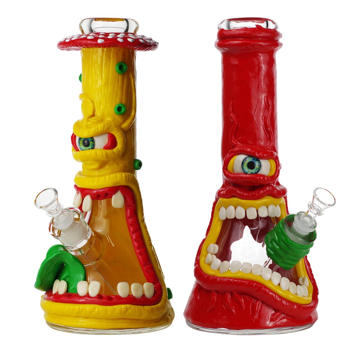 12.6" Glass Water Pipe Beaker Style Monster Design Bong - Supply Natural