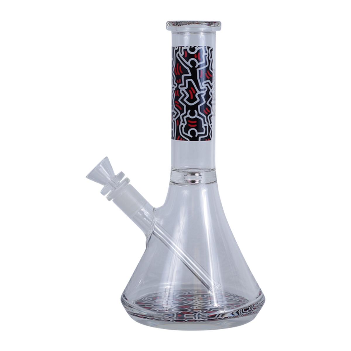 K. Haring Glass Water Pipe Red/White/Black Bong - Supply Natural