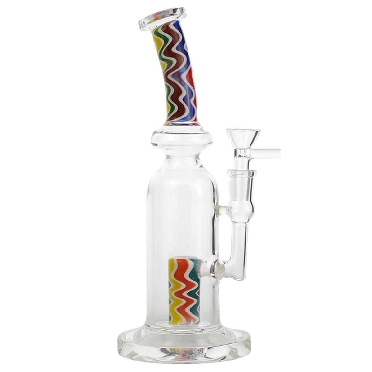 10.2" Glass Water Pipe Swirl Pattern With Perc bong - Supply Natural