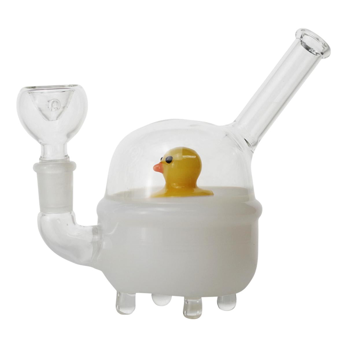 6" Glass Water Pipe Rubber Ducky Design Bong - Supply Natural