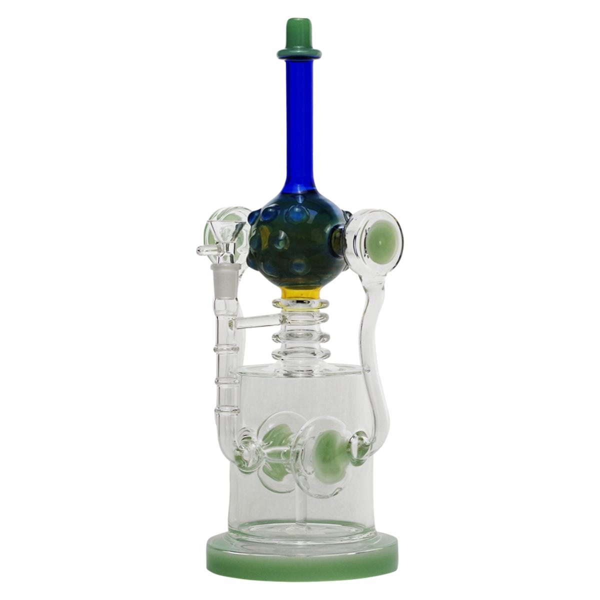 14" Glass Water Pipe Dotted Ball  BONG - Supply Natural