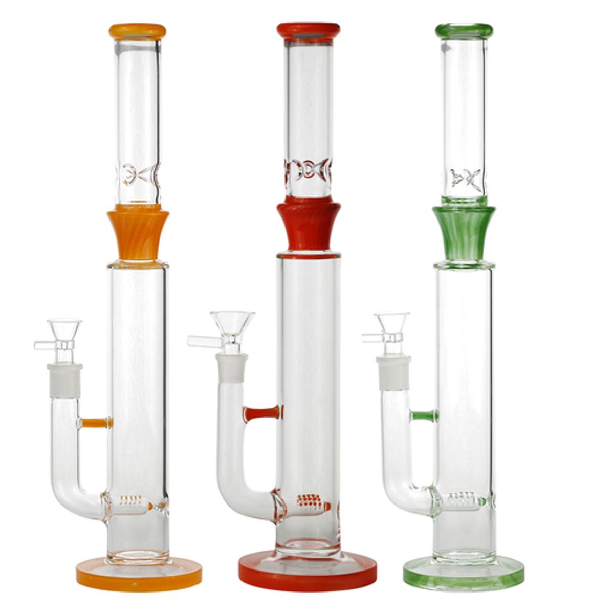 17.5" Glass Water Pipe With Perc and Glass Bowl Bong - Supply Natural