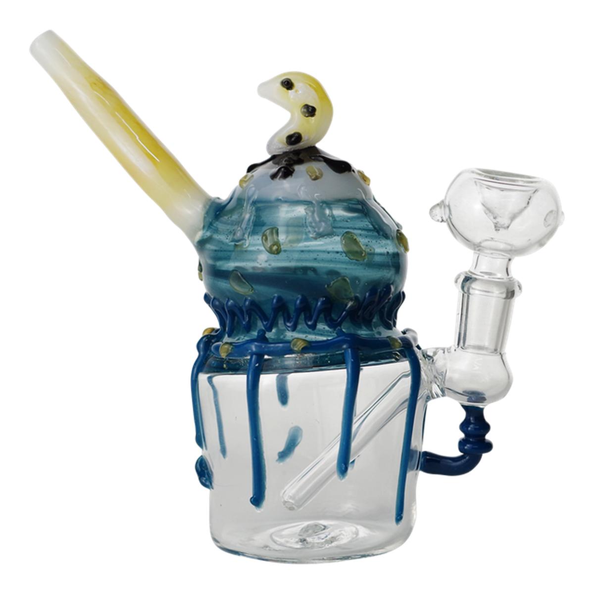 7" Glass Water Pipe Ice Cream Design Bong - Supply Natural