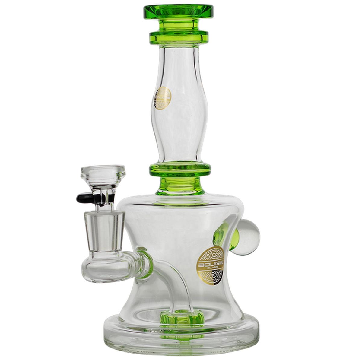 Bougie Glass 8.5" Water Pipe With Perc and Marble on Back Bong - Supply Natural