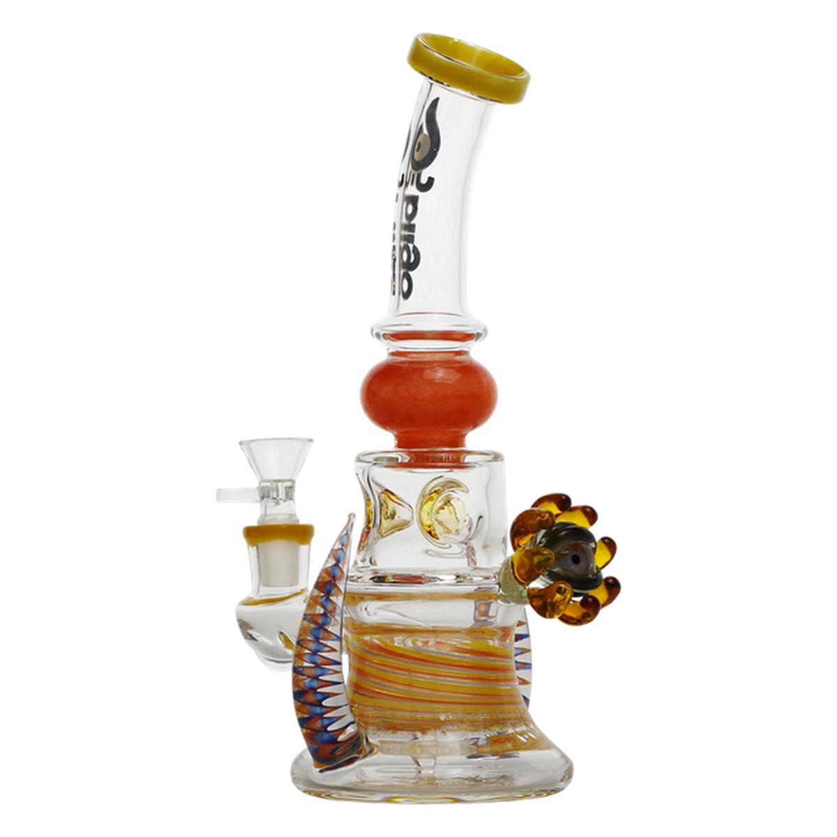 Biigo 8" Glass Water Pipe Colorful Sun Eye Design  Bong - Supply Natural