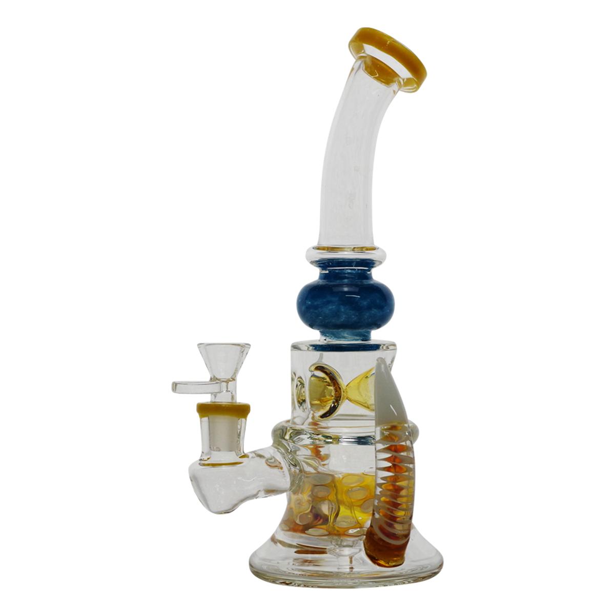 9" Glass Water Pipe Horn Design Bong - Supply Natural