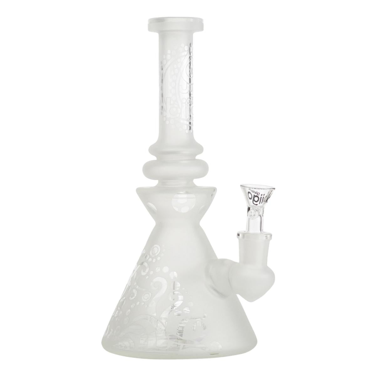 Biigo 10.6" Glass Water Pipe Beaker Style With Matrix Perc Frosted Design Bong - Supply Natural