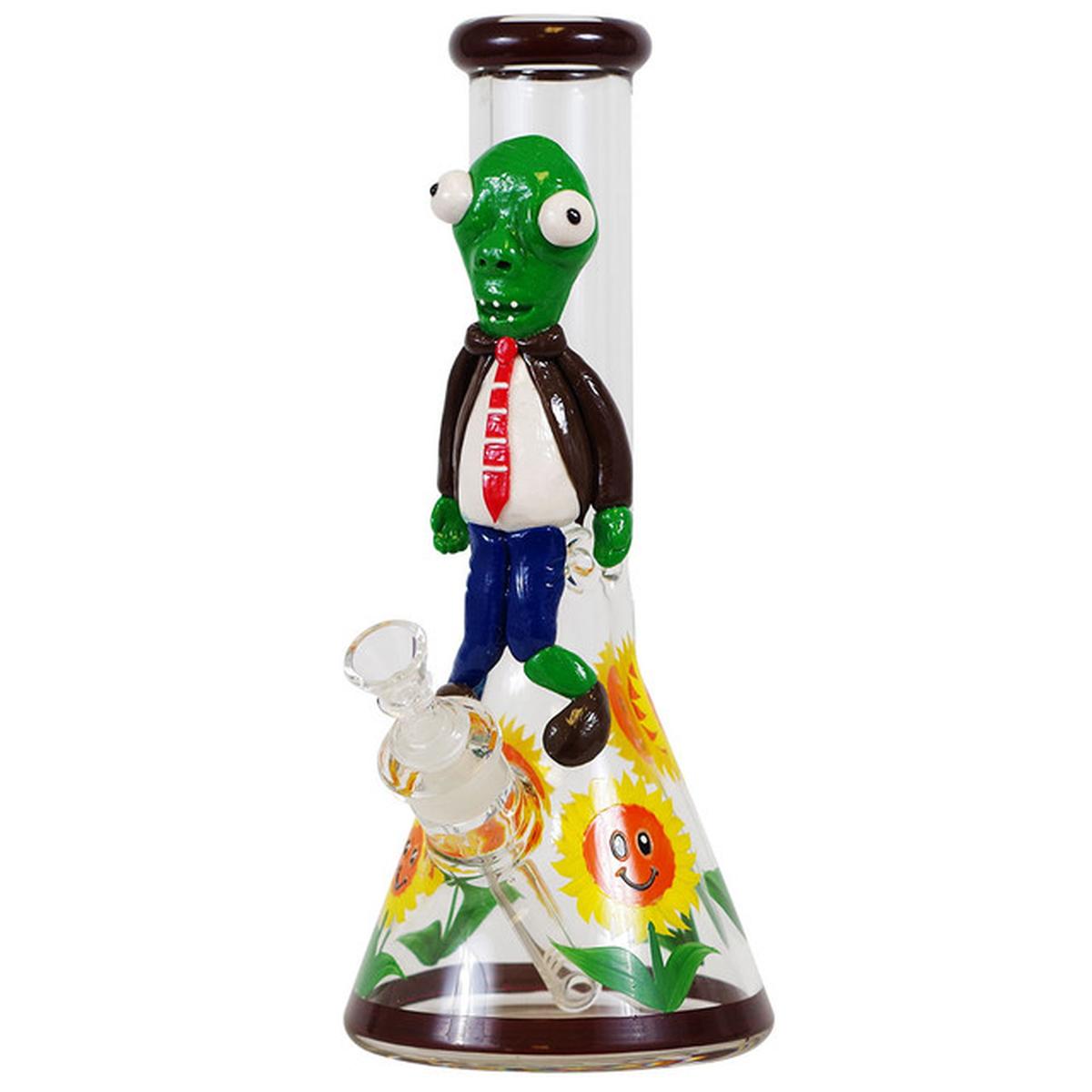 14" 3D Water Pipe Monster Wearing A Tie  Bong - Supply Natural