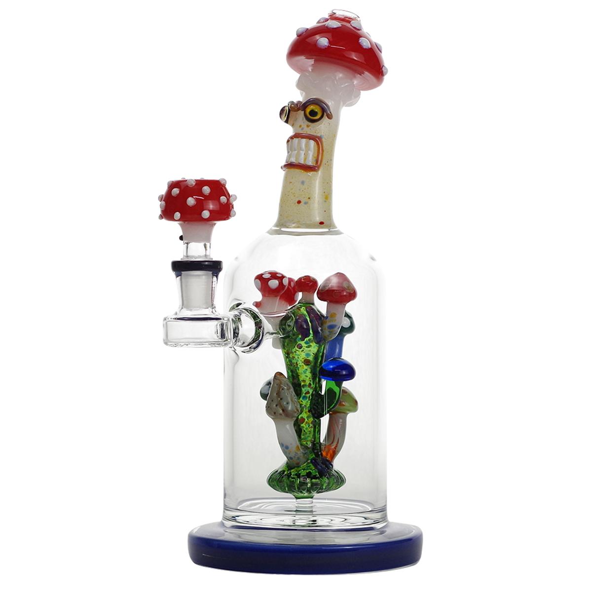 10.3" Glass Water Pipe Mushroom Tree Design Bong - Supply Natural