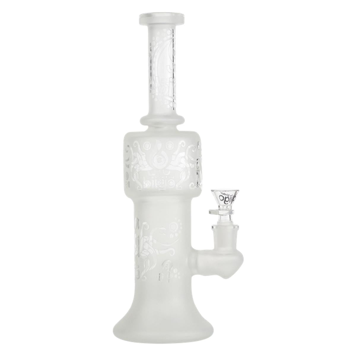 Biigo 10.7" Glass Water Pipe Frosted With Clear Design Bong - Supply Natural