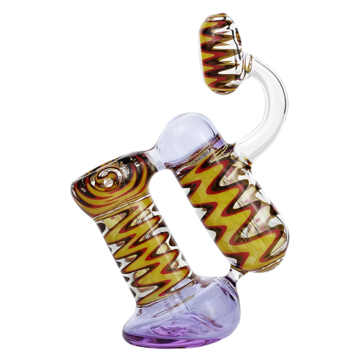 5.1" Glass Water Pipe Zig Zag Design Bong - Supply Natural