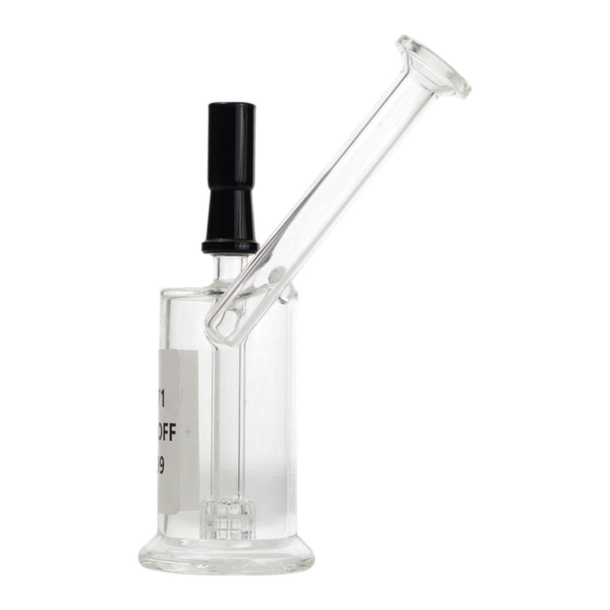 8" Clear Bent Quartz Nail Water Pipe With Tire Perc - Supply Natural