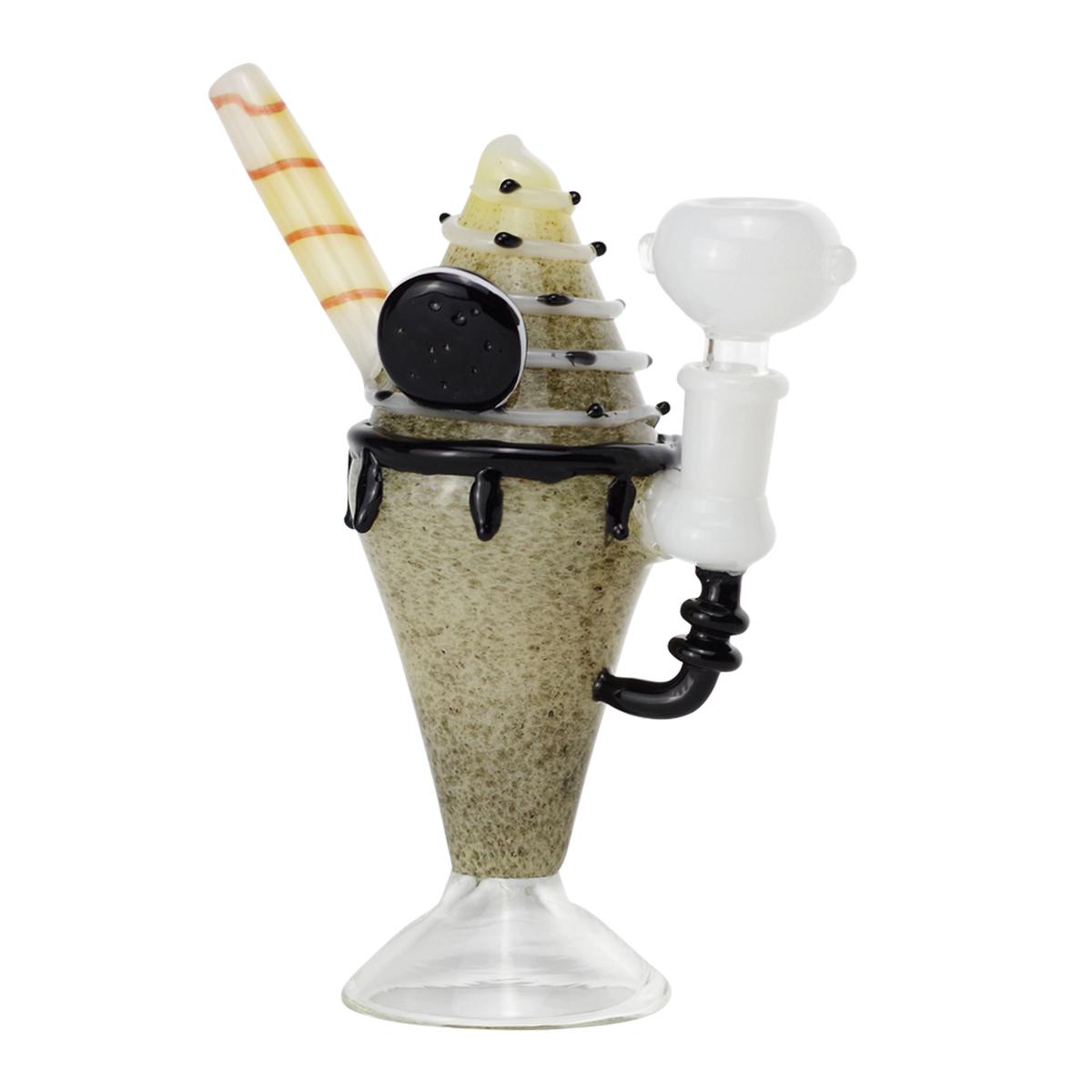 7” Glass Water Pipe Ice Cream Design Bong - Supply Natural