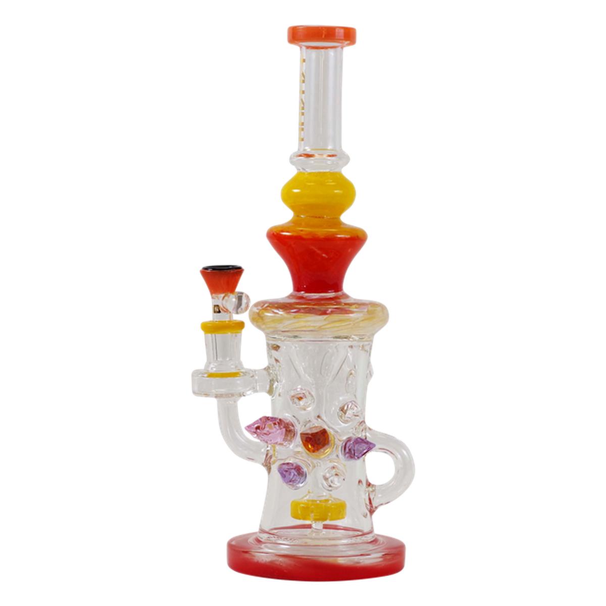 14" Tataoo Glass Water Pipe With Spikes On The Side Bong - Supply Natural