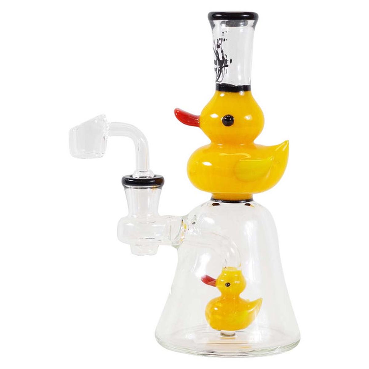 7.5" Pulsar Glass Water Pipe Double Duckie  Bong - Supply Natural