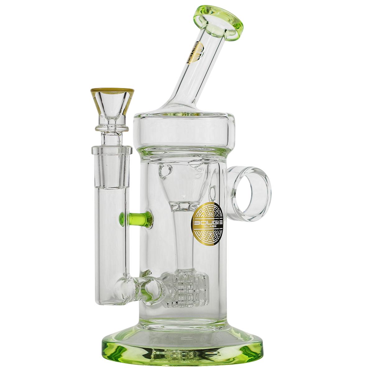 Bougie Glass 8" Water Pipe With Matrix Perc and Ring On The Back Bong - Supply Natural