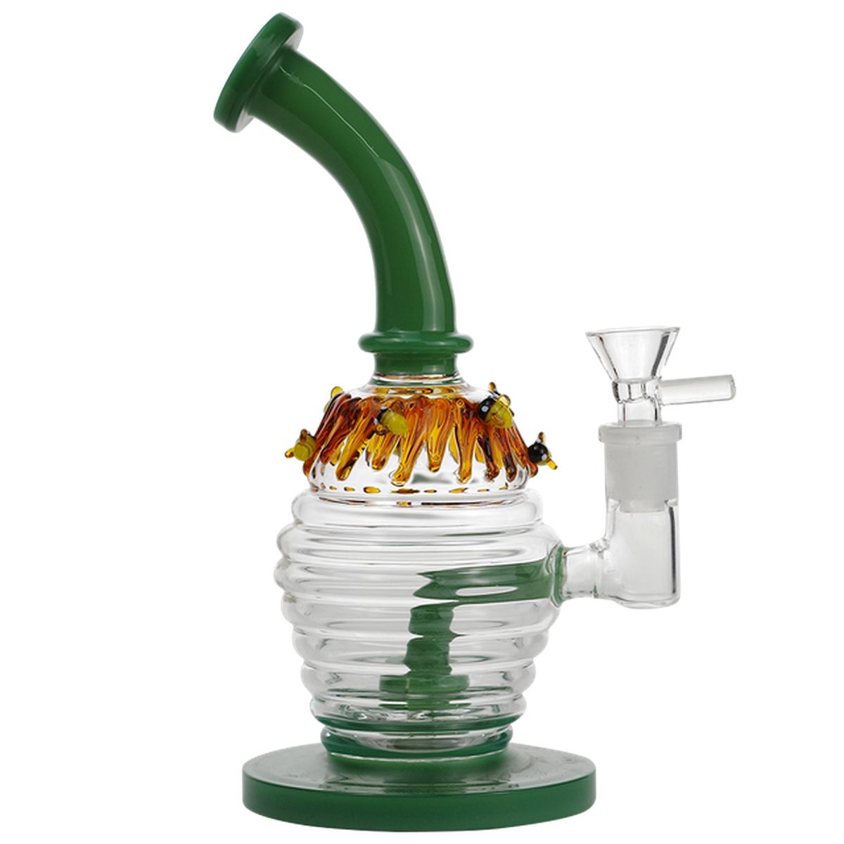 7.9" Glass Water Pipe With Honeybee Design Bong - Supply Natural