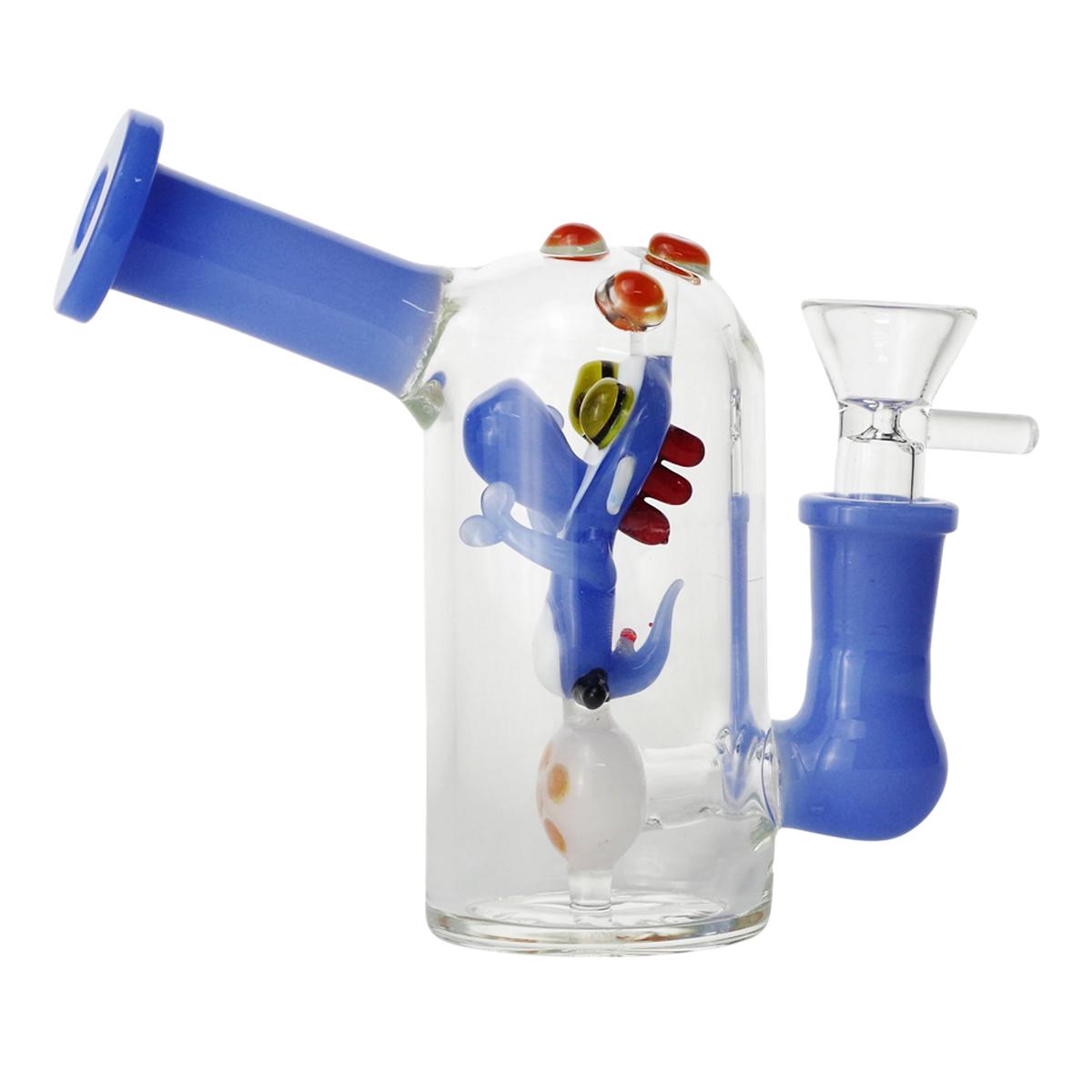 5.5" Glass Water Pipe With Cute Monster Design Bong - Supply Natural