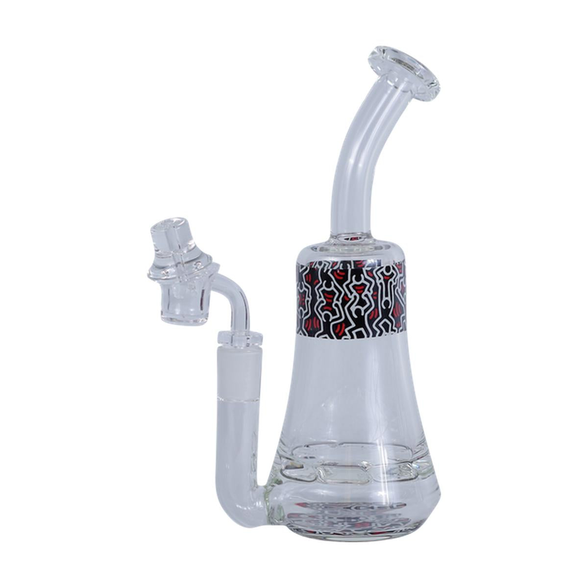K. Haring Glass Water Pipe Black/Red/White - Supply Natural