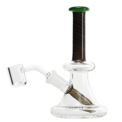 6.3" Mini Water Pipe With Colorful Top & Down Stem Includes 14mm Quartz Banger Bong - Supply Natural
