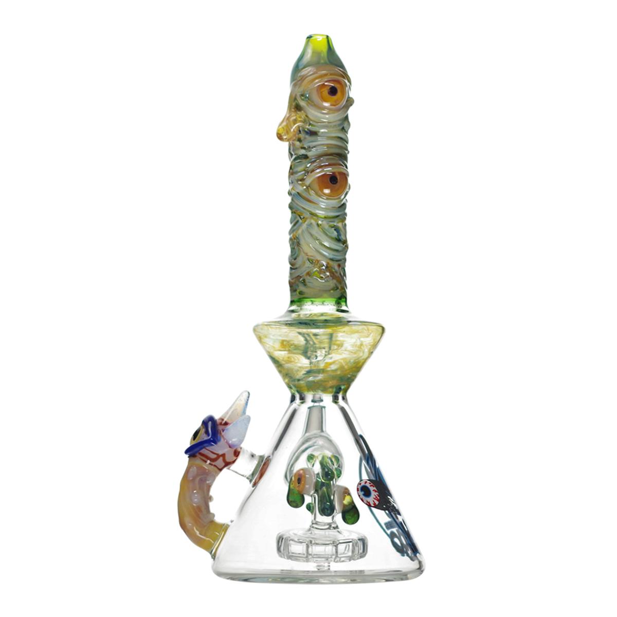 11" Biigo Glass Water Pipe Monster Eye Design Bong - Supply Natural