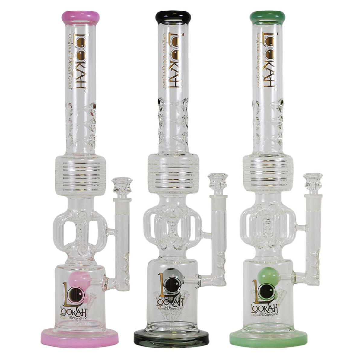 Lookah 22.5" Recycler Straight Neck Water Pipe With Perc & Ice Catch Bong - Supply Natural