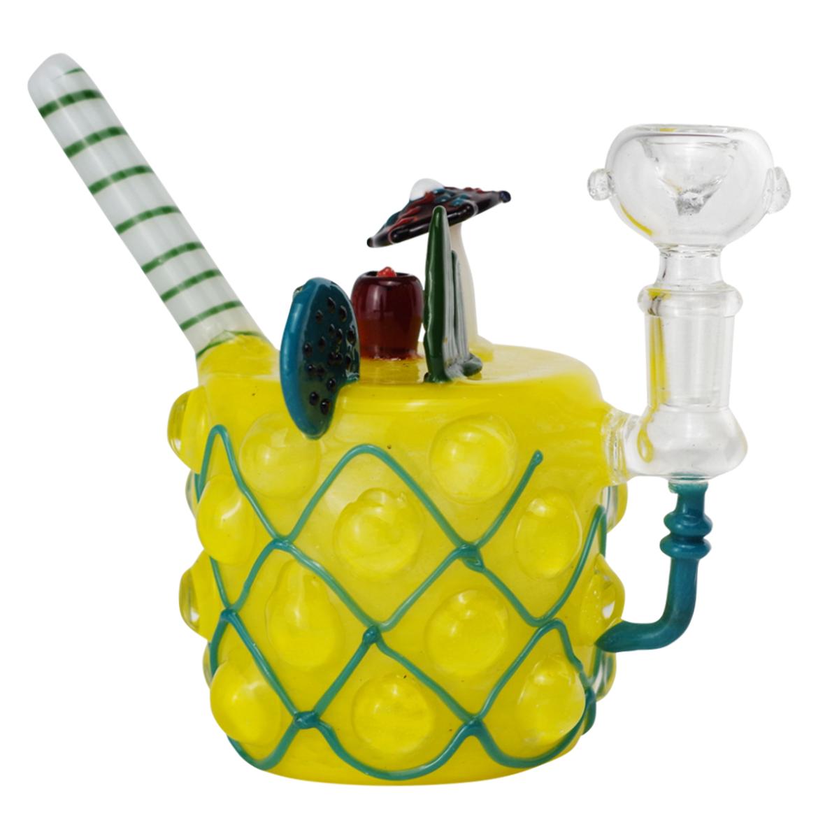 7" Glass Water Pipe Piña Colada Design  Bong - Supply Natural