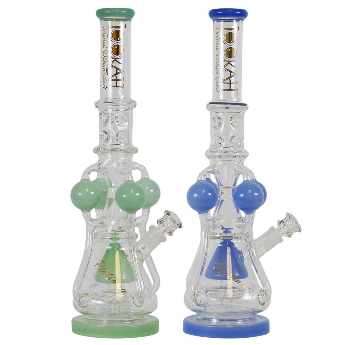 Lookah 18.5" Recycler Straight Neck Water Pipe With Perc Bong - Supply Natural