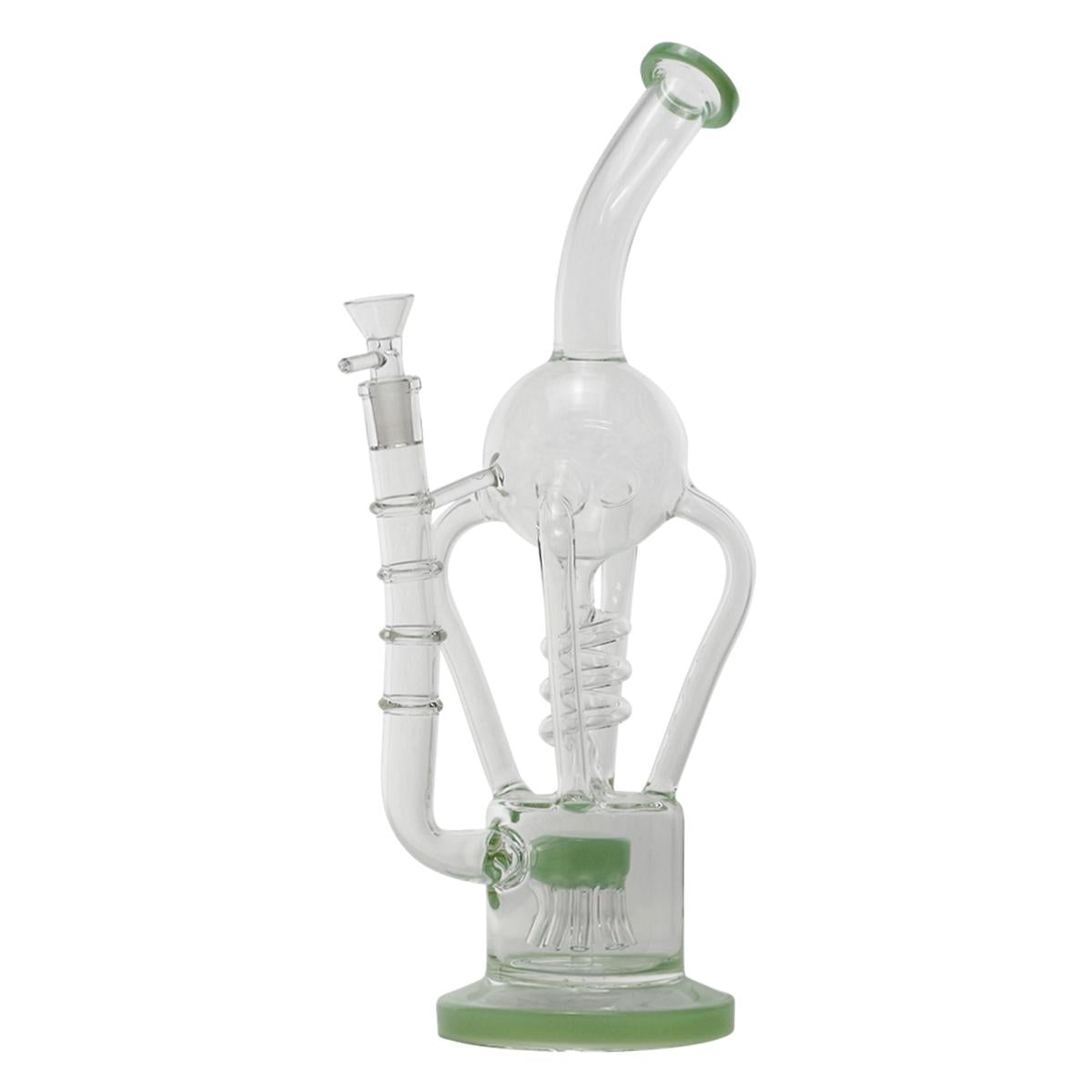 11.8" Glass Water Pipe Recycler Design With Perc Bong - Supply Natural