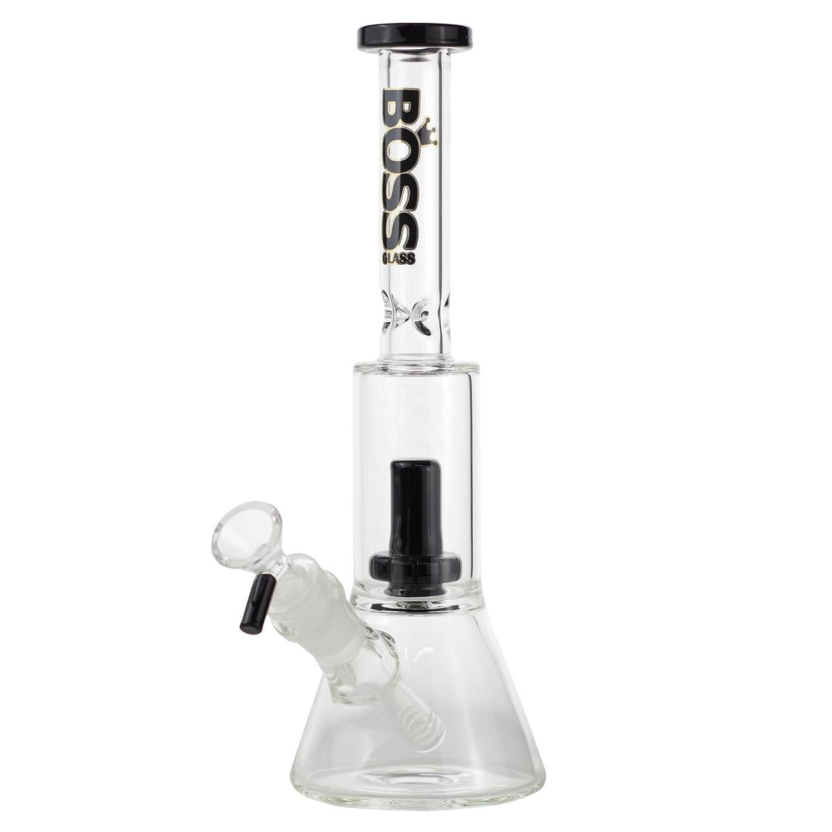 Boss Glass 10" Glass Water Pipe With Shower Head Perc Bong - Supply Natural