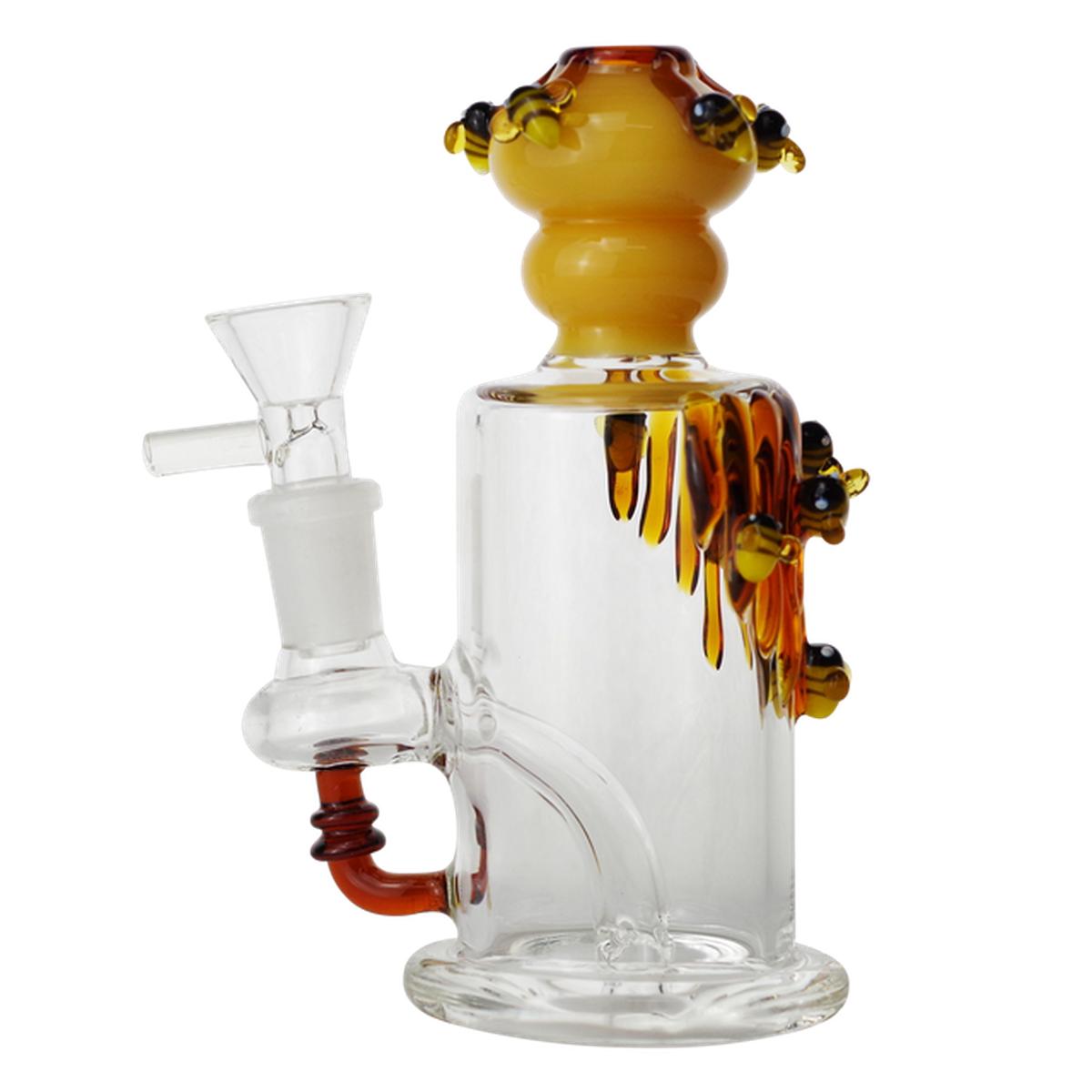 5.7" Glass Honey Bee Design Water Pipe Bong - Supply Natural